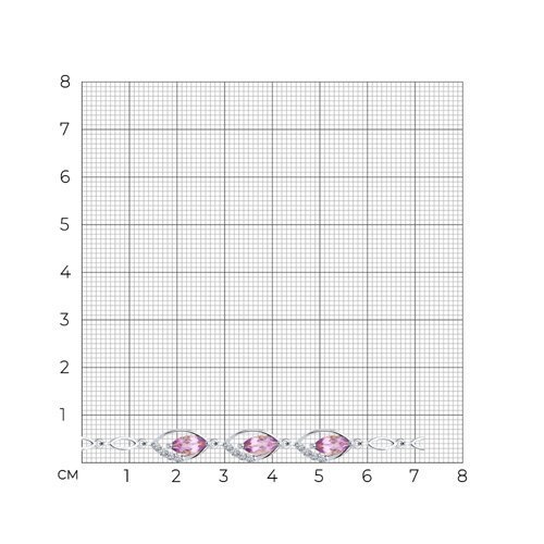 Браслет из серебра с аметистами и фианитами (Арт.92050093)