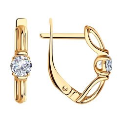 Серьги из серебра с фианитами (Арт.93-120-01370-1)
