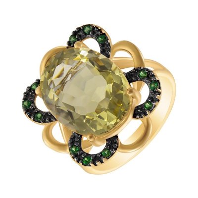 Кольцо из золота с кварцем (Арт.r30907k-18_lq_tv_yg)