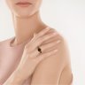 Кольцо из золота с бриллиантом и гранатом (Арт.r34664_ko_ct_gr_sq_yg)