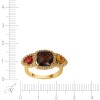 Кольцо из золота с бриллиантом и гранатом (Арт.r34664_ko_ct_gr_sq_yg)