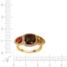 Кольцо из золота с бриллиантом и гранатом (Арт.r34664_ko_ct_gr_sq_yg)