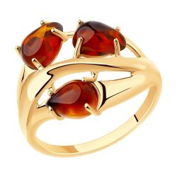 Кольцо из золочёного серебра (Арт.93-310-00456-1)