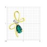 Подвеска из желтого золота с бриллиантами и изумрудом (Арт.3030247-2)