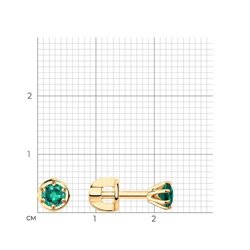 Серьги из золота с изумрудами (Арт.3020514)