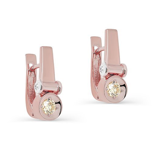 Серьги золотые с бриллиантами «Розовый рассвет» Kabarovsky (арт.12014329200)