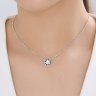 Колье из серебра с фианитом и эмалью (Арт.94071327)