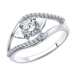 Кольцо из серебра с фианитами (Арт.94-110-00731-1)