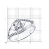 Кольцо из серебра с фианитами (Арт.94-110-00731-1)