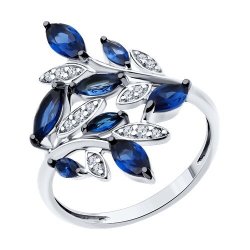 Кольцо из серебра с фианитами (Арт.94014096)