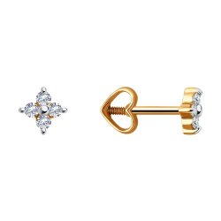 Серьги из золота с фианитами (Арт.51-122-02421-1)