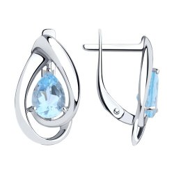 Серьги из серебра с топазами (Арт.94-320-00594-1)