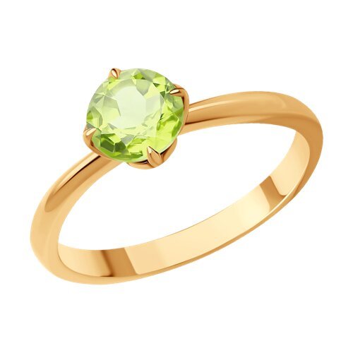 Кольцо золотое пробы 585 с хризолитом (Арт.51-310-01767-3)