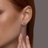 Серьги из белого золота с бриллиантами и рубинами (Арт.4020744-3)