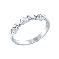 Кольцо из серебра с фианитами (Арт.94012263)