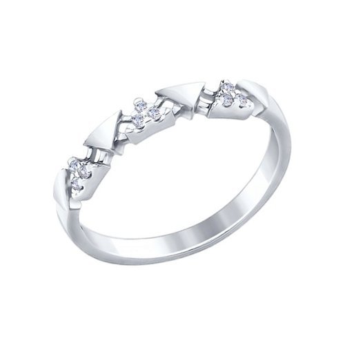 Кольцо из серебра с фианитами (Арт.94012263)