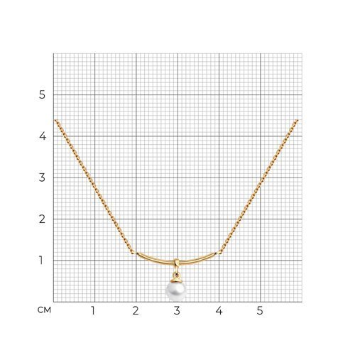 Колье золотое пробы 585 с жемчугом (Арт.51-370-01843-1)