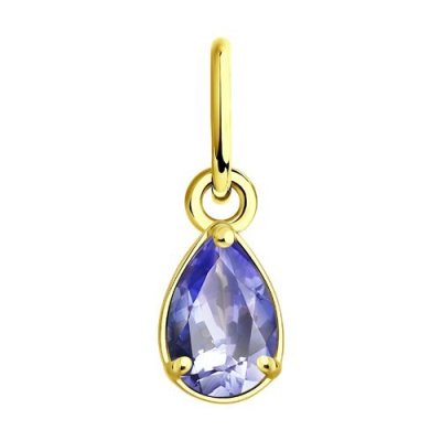 Подвеска из желтого золота с танзанитом (Арт.6034179-2)
