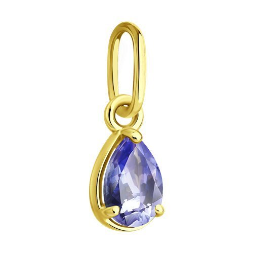 Подвеска из желтого золота с танзанитом (Арт.6034179-2)