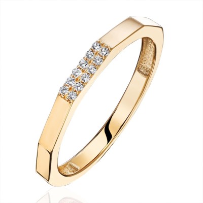Кольцо золотое с бриллиантами «Angle» Estet (арт.01К6115224-17)