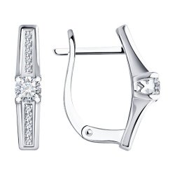 Серьги из белого золота с бриллиантами (Арт.52-220-01740-1)