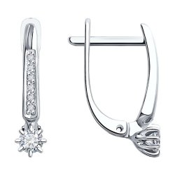 Серьги из белого золота с бриллиантами (Арт.52-220-01771-1)