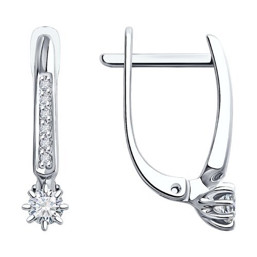 Серьги из белого золота с бриллиантами (Арт.52-220-01771-1)