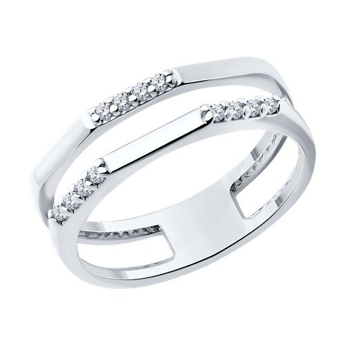 Кольцо из серебра с фианитами (Арт.94013844)