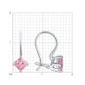 Серьги из серебра с розовыми фианитами (Арт.94020583)