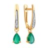 Серьги золотые пробы 585 с агатом (Арт.72-00521)