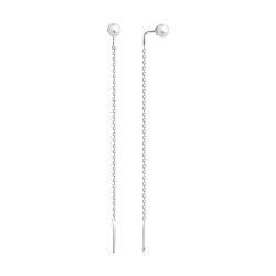 Серьги из серебра с жемчугом (Арт.94022720)