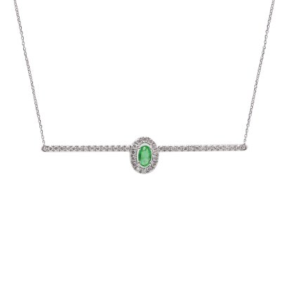 Ожерелье с бриллиантами и изумрудом «La Nordica» из белого золота La Nordica (арт.39-12-7092468-BA)