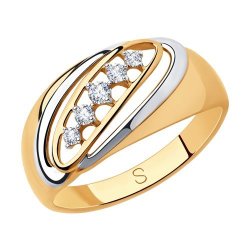 Кольцо из золота с фианитами (Арт.018252-4)