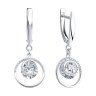 Серьги из серебра с фианитами (Арт.94023433)