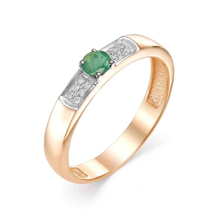 Золотое кольцо с бриллиантом Алькор КЮЗ (Золото) 12546-101
