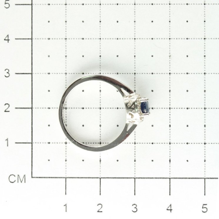 Кольцо из серебра с натуральным корундом (u) и фианитом TEOSA R-DRGR00530-SP