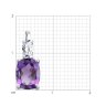 Подвеска из серебра с аметистом и фианитом (Арт.92030825)