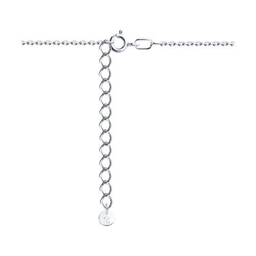 Колье из серебра с фианитом и эмалью (Арт.94070757)