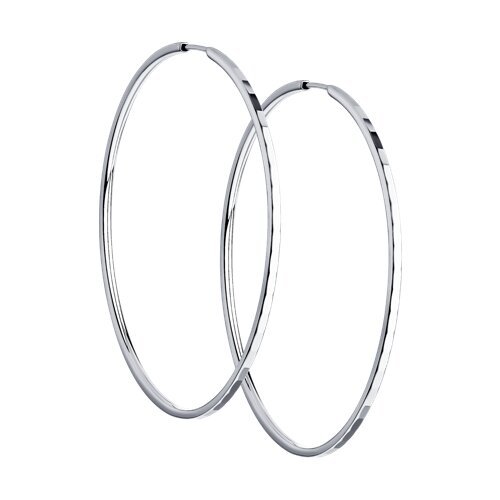 Серебряные серьги-кольца SOKOLOV Ø50 мм (арт. 94140094)