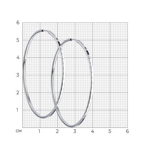 Серебряные серьги-кольца SOKOLOV Ø50 мм (арт. 94140094)