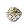 Кольцо серебряное с хризолитом «Лесной Шелест» Beavers (арт.BS_1107H)