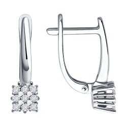 Серьги из белого золота с бриллиантами (Арт.1022148-3)