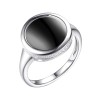 Кольцо серебряное с керамикой и фианитами «Ceramic Noir» Fresh Jewelry (арт.TC-R01170-B-W-X-X-W)
