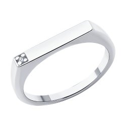 Кольцо из серебра с бриллиантом (Арт.94-210-02126-1)