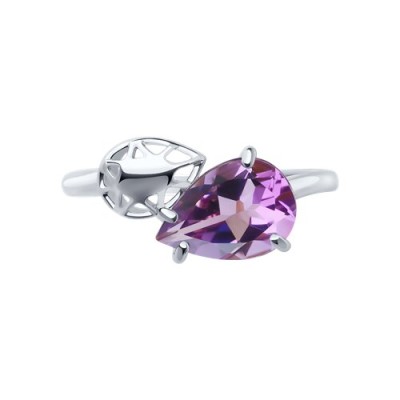 Кольцо из серебра с аметистом «Лиловый водопад» Соколов (арт.94-310-02688-2)