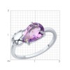 Кольцо из серебра с аметистом «Лиловый водопад» Соколов (арт.94-310-02688-2)