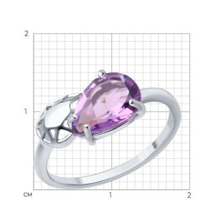 Кольцо из серебра с аметистом «Лиловый водопад» Соколов (арт.94-310-02688-2)