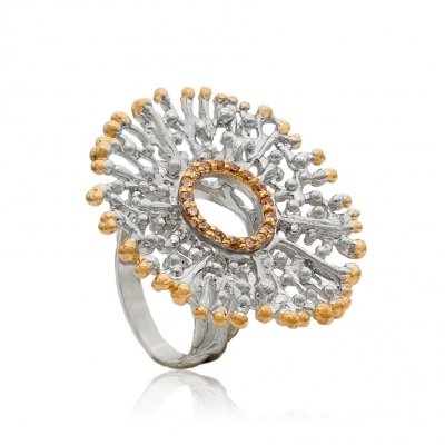 Серебряное кольцо BEAVERS с цирконом 1870cr