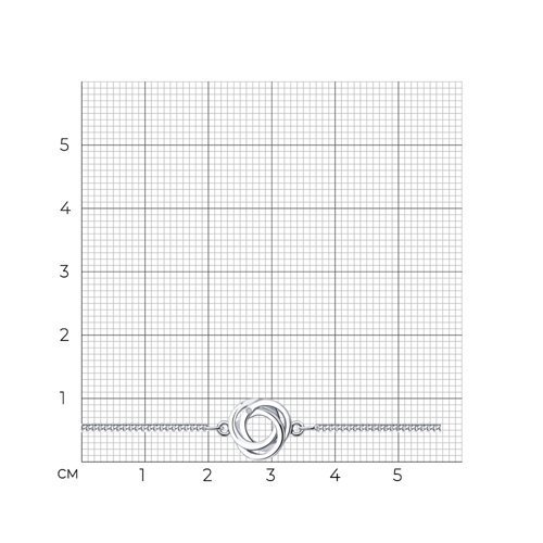 Браслет из серебра с бриллиантом (Арт.87050004)