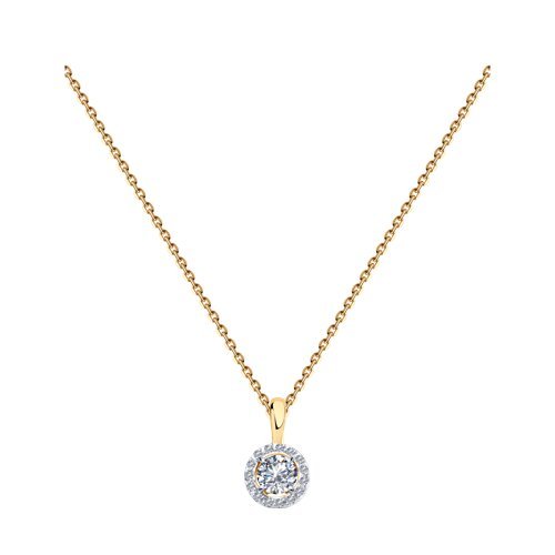 Колье из золота с бриллиантом «Сияние совершенства» Соколов (арт.9070012-36)